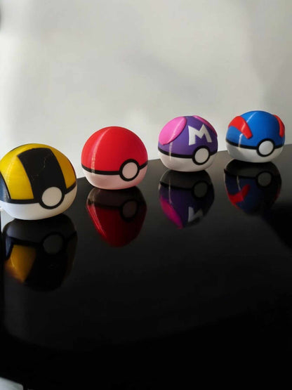 Pokéballs | Optionally with lighting | Set of 4