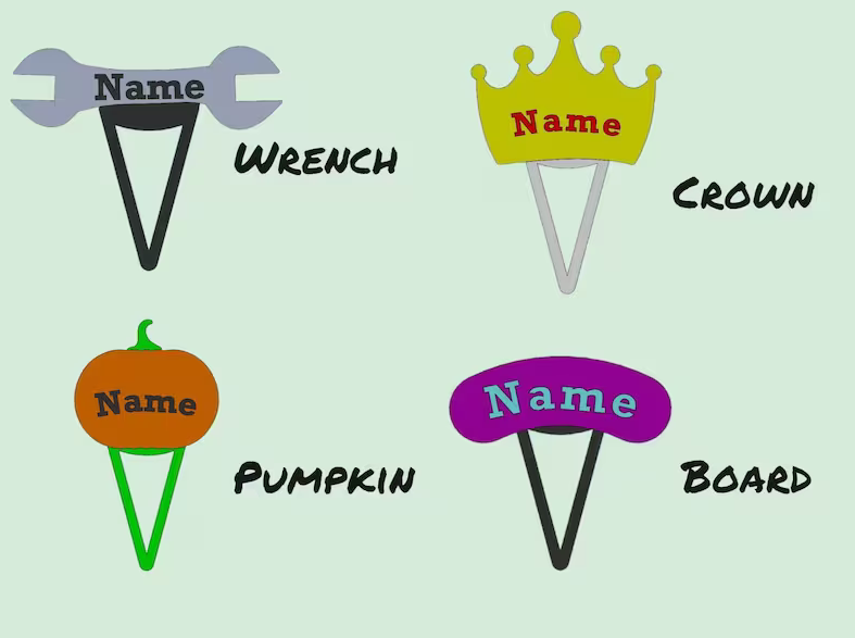 Dessert nameplate toppings