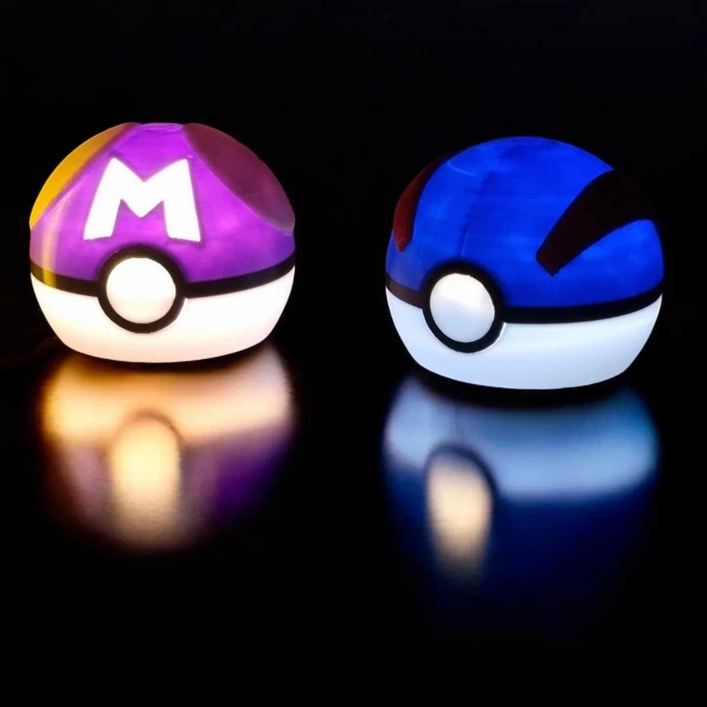 Pokéballs | Optionally with lighting | Set of 4