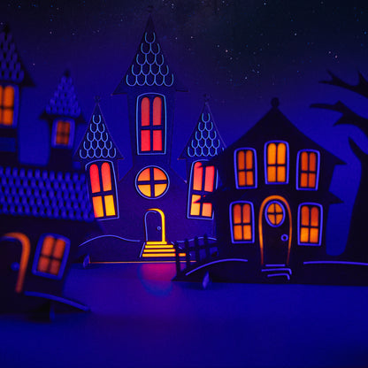 Spooky houses | Halloween licht decoraties